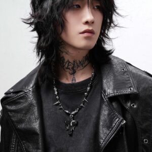 High-End Cross Beaded Heavy-Work Necklace